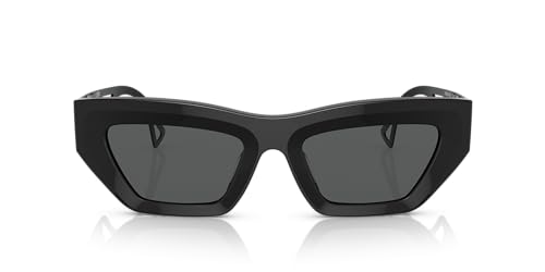 Versace Woman Sunglasses Black Frame, Dark Grey Lenses, 53MM