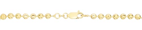 Floreo 14k Yellow Gold 4mm Mooncut Bead Chain Bracelet 7 Inch