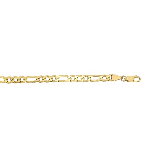 Floreo Italian 14k Gold Over 925 Silver 7.3mm Figaro Chain Necklace, 20 Inch