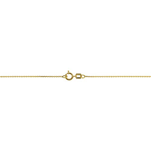 Kooljewelry 10k Yellow Gold Diamond-cut Cable Chain Necklace (20 inch)
