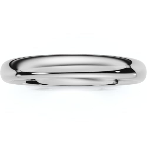 P3 POMPEII3 Pompeii High Polished Wedding Mens Band 14K White Gold - Size 8