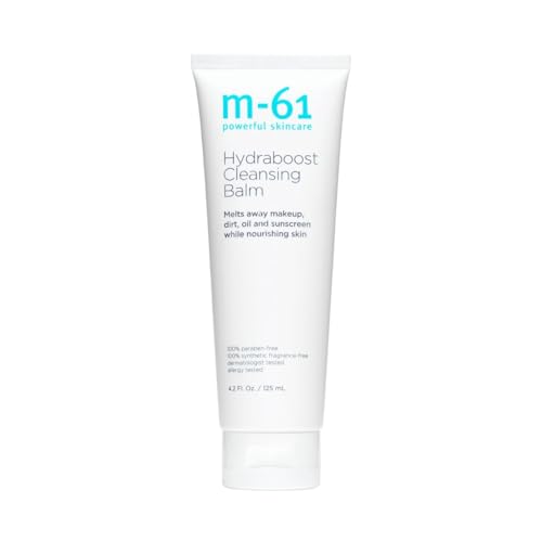 m-61 Hydraboost Cleansing Balm | Makeup Removing Cleanser Balm Melts Away Dirt, Oil, and Sunscreen | Fragrance Free | Derm & Allergy Tested | Made in USA | 4.2 Fl Oz