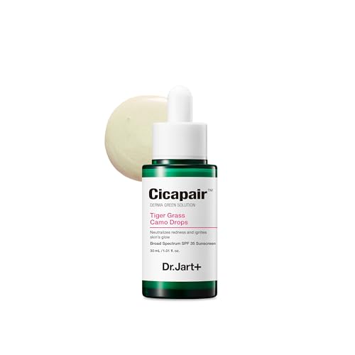 Dr.Jart+ Cicapair Tiger Grass Camo Drops Tinted Serum SPF 35 with Centella Asiatica | Skin Tint | Korean Skin Care Makeup Hybrid, 1.01 Fl Oz