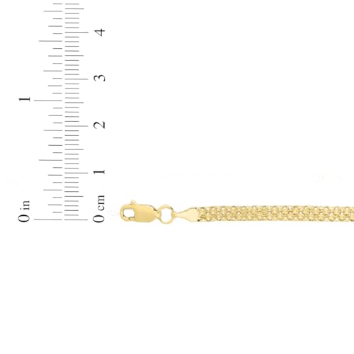 Floreo 14k Yellow Gold 4.7mm Bismark Chain Necklace 20 Inch