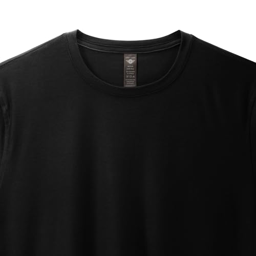 Lanky Llama (New) Aero Tee | Fit for Slim & Tall Slim Men | Lightweight Luxury Athleisure | True Black, Large Tall