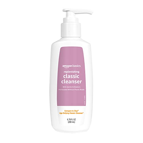 Amazon Basics Gentle Exfoliating Face Wash, Replenishing Daily Facial Cleanser, Refreshing, 6.78 fl oz (Pack of 1)