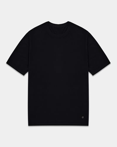 KVSS Men's T-Shirts Pima Supima Cotton & Cashmere Lightweight Breathable Knit T Shirt Short Sleeve Round Neck Luxury T-Shirt