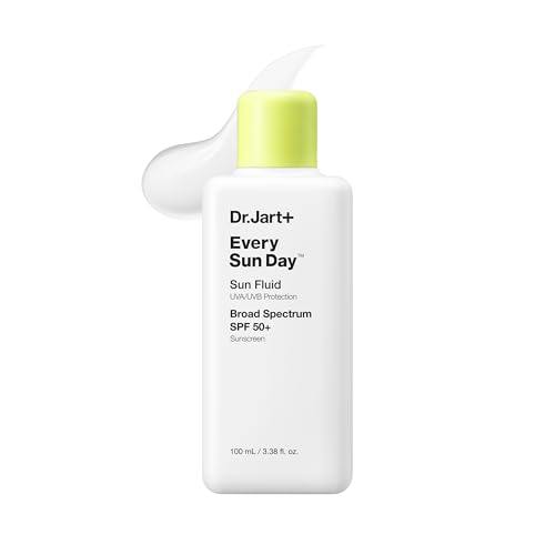 Dr.Jart+ Every Sun Day Sun Fluid Korean Sunscreen SPF 50+ for Face | Korean Skin Care, 3.38 Fl Oz
