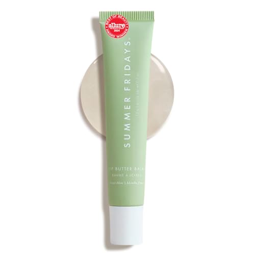 Summer Fridays Lip Butter Balm - Hydrating Overnight Lip Mask + Clear Gloss for Instant Shine - With Nourishing Shea Butter - Everyday Makeup + Skincare Summer Essentials - Vegan - Sweet Mint (.5 Oz)
