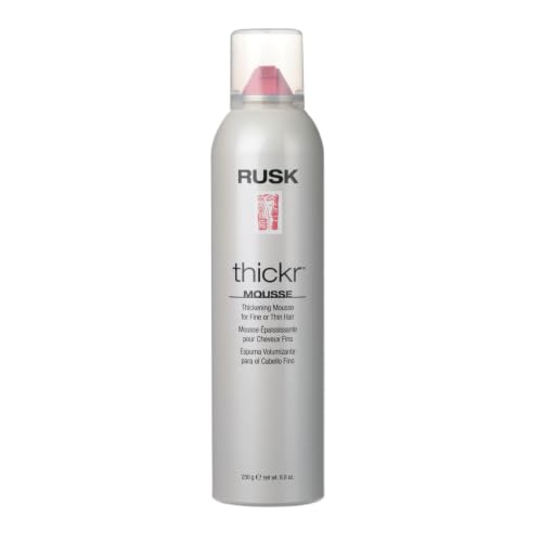 RUSK Designer Collection Thicker Thickening Mousse for Fine or Thin Hair, 8.8 Oz, Thickening Mousse that Provides Body, Texture, and Hold Without Buildup