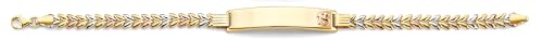 14k Tri Color Gold 15 Years ID Bracelet - 7.5"