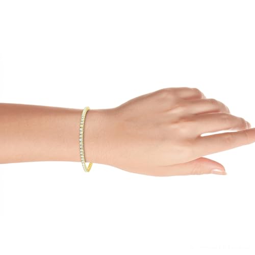 Pompeii 9 1/2 ct Diamond Tennis Bracelet 14K Yellow Gold 7"
