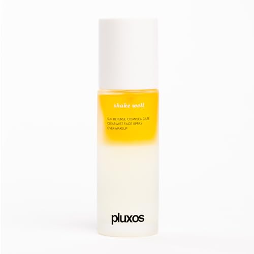 | PLUXOS 47 | SUNSCREEN + SKINCARE SPF 47 FACE MIST SPRAY (Unscented) | SUN DEFENSE COMPLEX CARE | Apply Over Makeup, Broad Spectrum, Clear, Light, Vegan, Hydrate, Fight Acne, Anti-Aging, Cell Repair