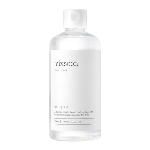 mixsoon Bean Toner Hydrating Facial Toner, Fermented Bean Extract, Hyaluronic Acid, Gentle Daily Care for Smooth, Radiant Skin 300ml / 10.14 fl.oz. Korean Glass Skin Care