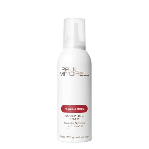 Paul Mitchell Sculpting Foam, Touchable, Flexible Hold + Frizz Control, For All Hair Types, 6.7 oz