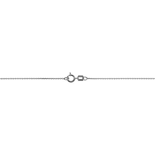 Kooljewelry 10k White Gold Diamond-cut Cable Chain Necklace (16 inch)