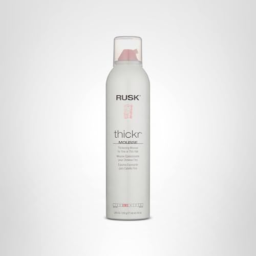 RUSK Designer Collection Thicker Thickening Mousse for Fine or Thin Hair, 8.8 Oz, Thickening Mousse that Provides Body, Texture, and Hold Without Buildup
