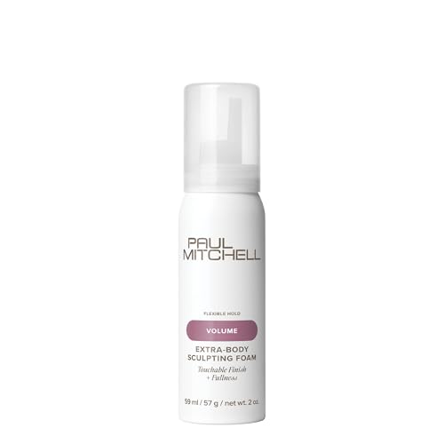 Paul Mitchell Extra-Body Sculpting Foam, Adds Fullness, Touchable Finish, For Fine Hair, 2 oz