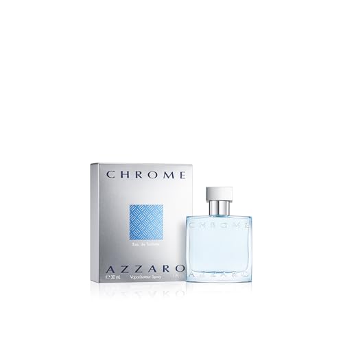 Azzaro Chrome Eau de Toilette — Mens Cologne — Citrus, Aquatic & Woody Fragrance, 1.0 Fl Oz