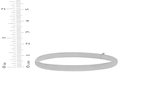 Floreo 14k White Gold 5mm Polished Bangle Bracelet 8 Inch