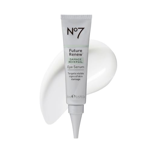 No7 Future Renew Damage Reversal Eye Serum - Nourishing Under Eye Serum for Sun Damaged Skin Repair, Fine Lines & Wrinkles, and Uneven Texture - Suitable for Sensitive Skin (0.5 Fl Oz)