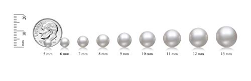 Belacqua Natural Round Cultured Freshwater Real Pearl Necklace
