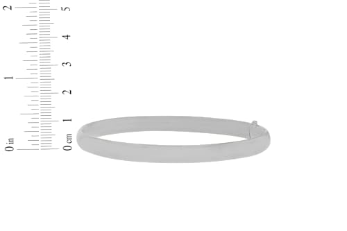 Floreo 14k White Gold 6mm Polished Bangle Bracelet 7 Inch