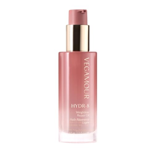 VEGAMOUR HYDR-8 Weightless Repair Oil | Strengthens, Smooths and Adds Shine with Marula Oil and Vitamin C | For All Hair Types | Formulated Without Silicones, Vegan and Cruelty-Free (1.7 Fl Oz)