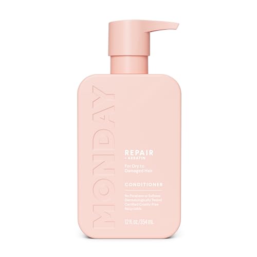 MONDAY HAIRCARE REPAIR Conditioner with Keratin, Coconut Oil, Shea Butter, Argan Oil & Cocoa Butter For Dry to Damaged & Depleted Hair 354mL
