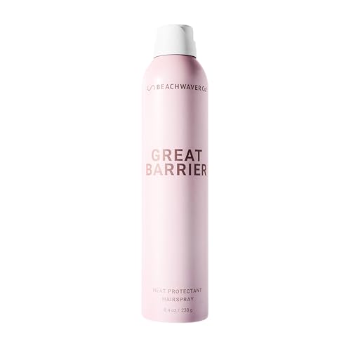 Beachwaver The Co. Great Barrier Heat Protectant Hair Spray - Full Size (8.4 Oz) | Multi-Purpose Treatment for Heat Protection, Flexible Hold & No Frizz | Polynesian Pink Sugar Fragrance