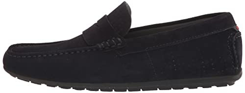 HUGO Women's Dandy Moccasin Loafer, 12 US, Sky Captain Navy