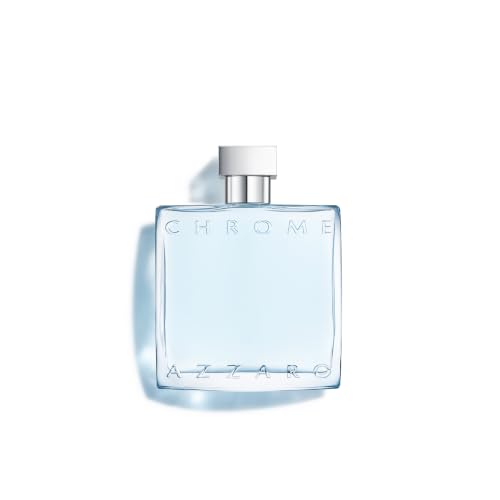 Azzaro Chrome Eau de Toilette - Fresh Aquatic Mens Cologne - Citrus, Woody, Musky Fragrance -Fresh Everyday Wear - Classic Summer Beach Scent - Luxury Perfumes for Men - Full Size, 3.38 Fl. Oz