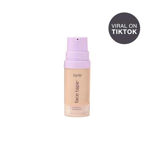 tarte face tape foundation – Full-Coverage Waterproof Makeup, Hydrating & Smoothing, Natural Matte Finish for Transfer-Proof Comfortable Long-Wear Foundation, Vegan & Cruelty-Free, travel size, 16N
