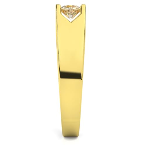 P3 POMPEII3 Pompeii 1 1/2ct Lab Grown Diamond Three Stone Mens Wedding Ring 10K Yellow Gold - Size 9.5 (G/H,VS2-SI1)