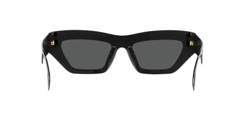 Versace Woman Sunglasses Black Frame, Dark Grey Lenses, 53MM