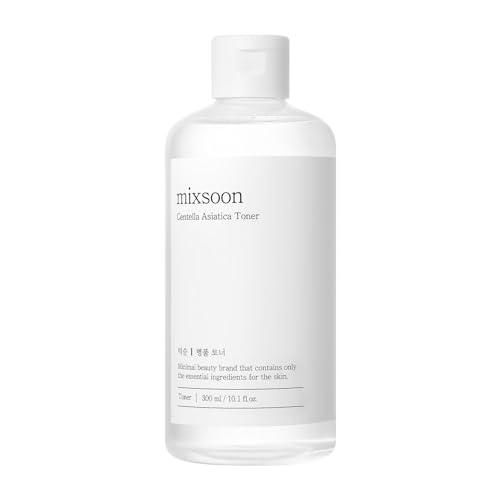 mixsoon Centella Asiatica Toner-Soothing and Hydrating Facial Toner, CICA Extract, Gentle Formula for Sensitive, Balanced Skin 300ml / 10.14 fl.oz. Korean Glass Skin Care