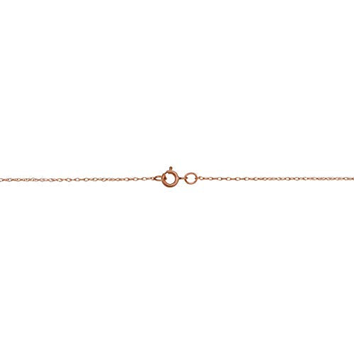 Kooljewelry Womens Chain Classic - 10k Rose Gold Dainty Rope Chain Necklace