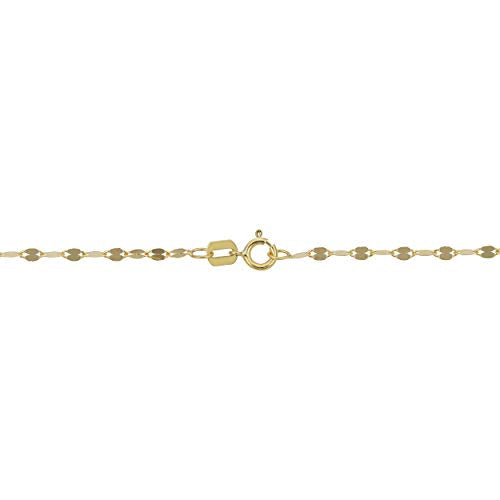 10k Yellow Gold 1.9 mm Mirror Flat Link Chain Necklace (20 inch)