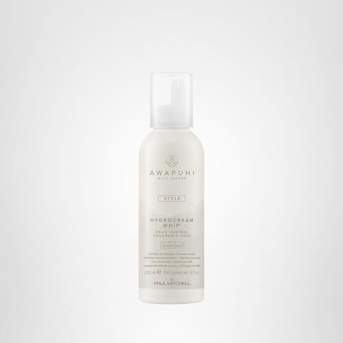 Awapuhi Wild Ginger by Paul Mitchell HydroCream Whip Mousse, Frizz Control, Touchable Hold, For All Hair Types, 6.7 oz.