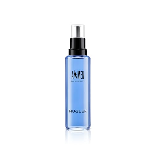 Mugler A*Men Eau de Toilette Woody Ambery Cologne for Men, 3.3 Fl Oz Refill