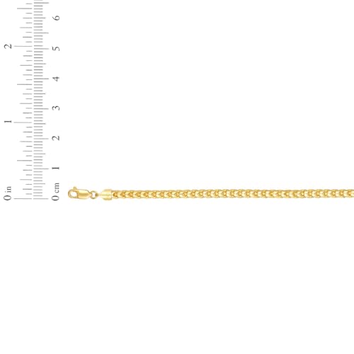 Floreo 14k Yellow Gold 3.1mm Round Diamond Cut Franco Chain Bracelet 7.5 Inch
