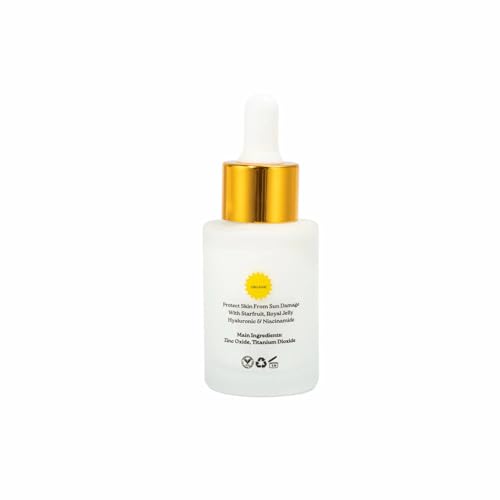 Pelo Naturals Sunscreen Serum- Enriched Mineral Face Sunscreen SPF 50 with Zinc Oxide 20% Titanium Dioxide 5%- With Hydrating Squalane For All Skin Types and Skin Tone 1oz