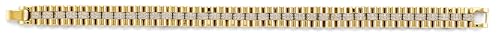 14k Yellow Gold Fancy Rolex Type CZ Bracelet - 8.5"