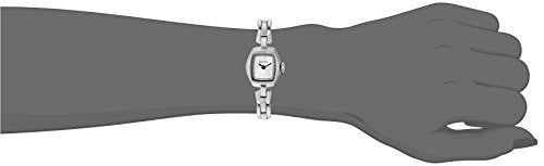 Bulova Ladies' Classic Dress Mini 2-Hand Quartz Watch, Stainless Steel, Arabic Markers, Silver/Blue Accents