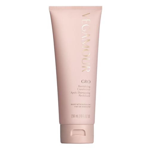 VEGAMOUR GRO Revitalizing Conditioner, Karmatin™ Peptide & Marula Oil - Strengthens Strands, Reduces Breakage, Lightweight, Vegan & Cruelty-Free