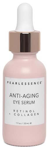 Pearlesssence Anti-Aging Eye Serum with Retinol & Collagen - Helps Reduce Fine Lines & Wrinkles | Gentle & Lightweight Formula | Plumps & Tightens (1oz)