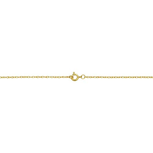 Kooljewelry 10k Yellow Gold Barely-There Necklace, Thin Lightweight
