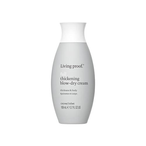 Living Proof Full Thickening Blow-Dry Cream – All-Day Fullness, Shine, Lightweight Conditioning, Heat Protection for Fine or Flat Hair, 4 oz