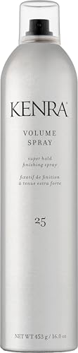 Kenra Professional Volume Spray 25 50% | Super Hold Finishing & Styling Hairspray | Flake-free & Fast-drying | Wind & Humidity Resistance | All Hair Types | 16 oz