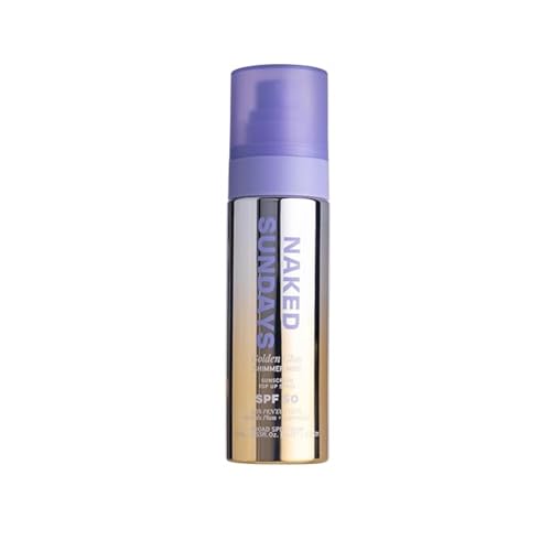Naked Sundays SPF 50 Shimmer Sunscreen Setting Mist Golden Glow, 75ml